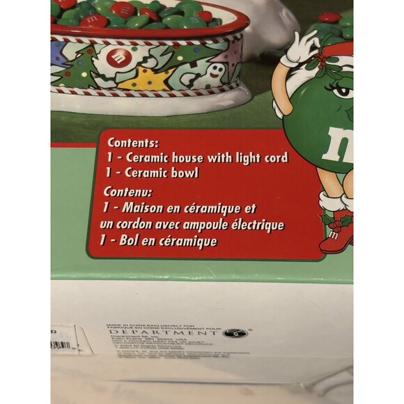 Dept 56 M&M'S Chocolate Candy Factory Lighted House Candy Dish W/ Box - Picture 4 of 15